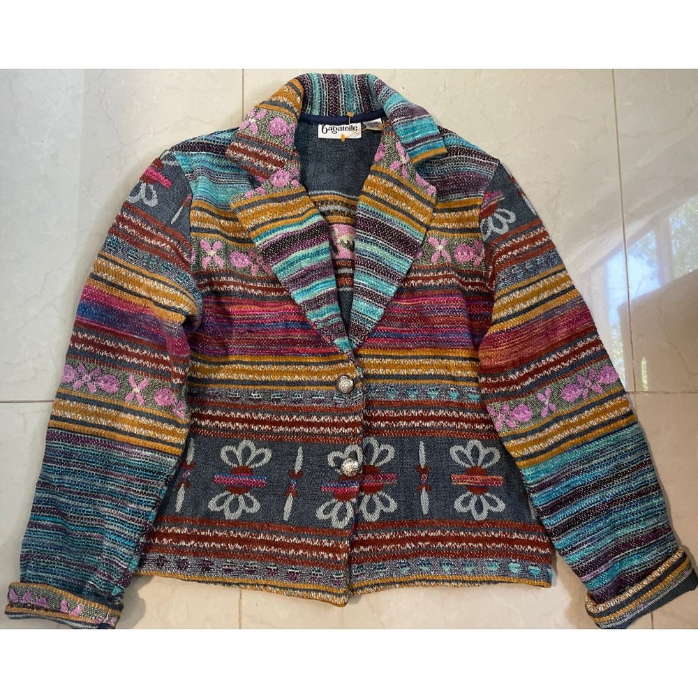 Bagatelle Women's Plaid Print Oversized Cropped Jacket